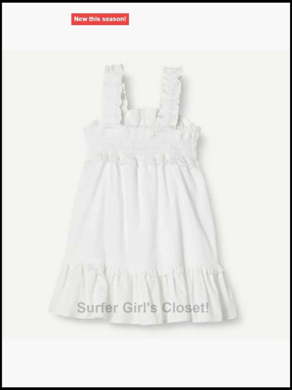 Girls 100% Cotton Smocked Tank Dress